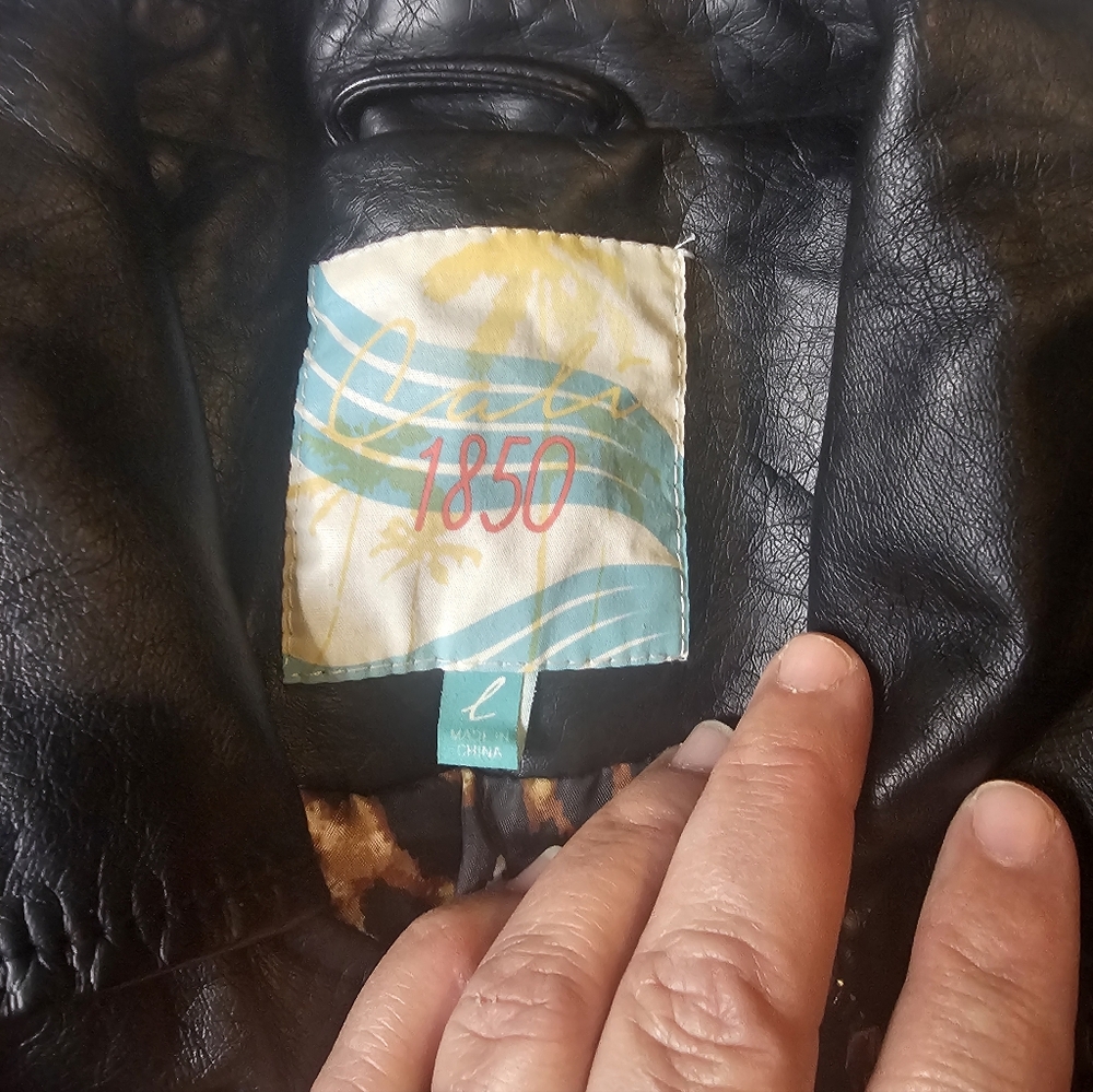 Cali 1850 brand faux leather jacket - Picture 4 of 9